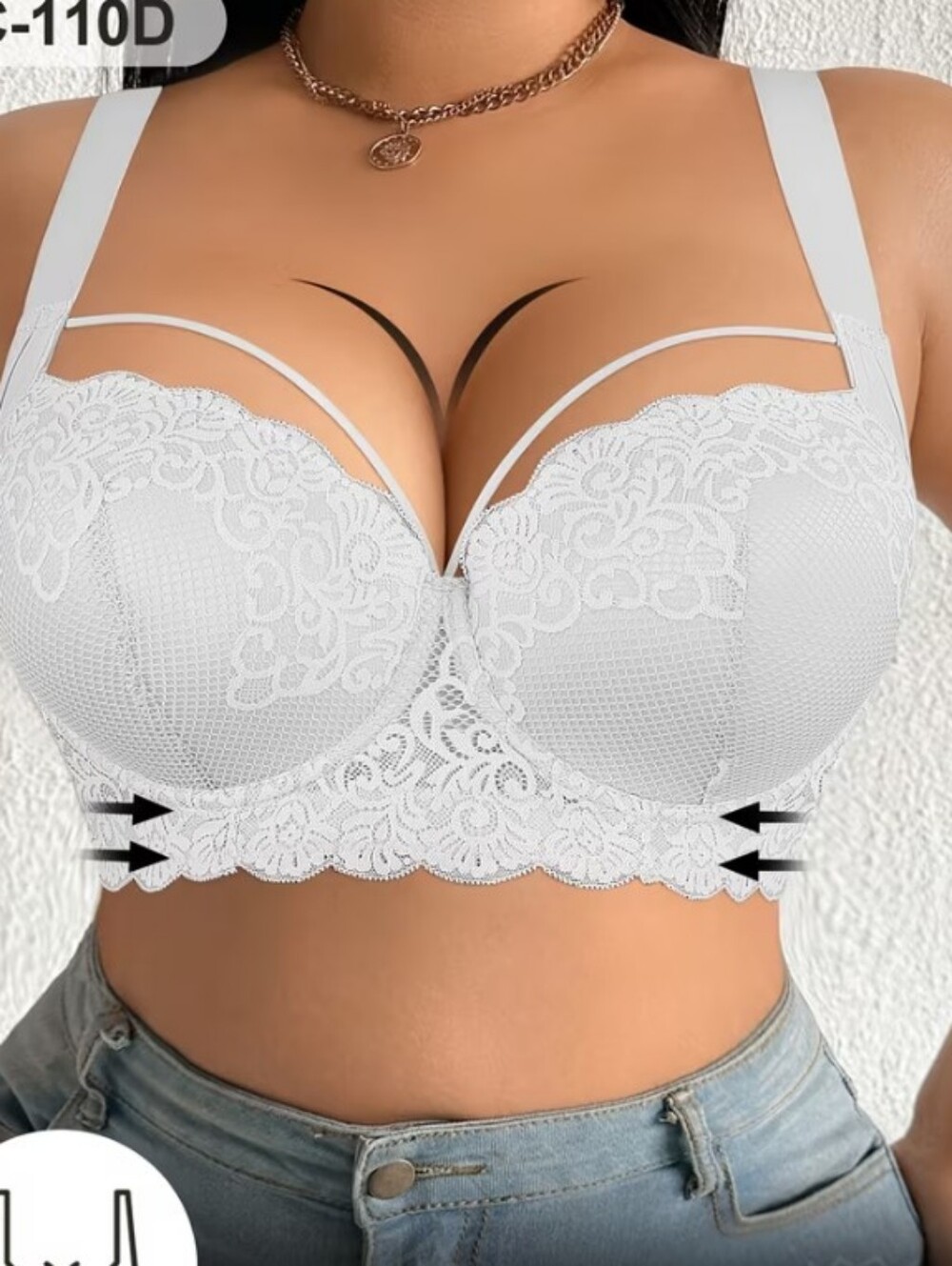 NWOT! White Lace Underwire Push Up Bra 36D